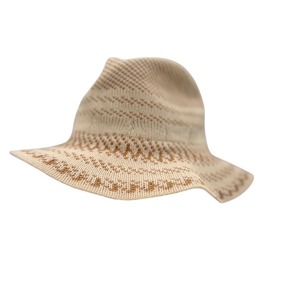 Womens Fedora Four Buttons San Diego Hat Co Cream Knit Packable Sun Hat Beach OS